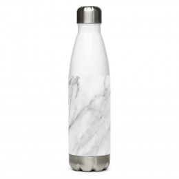 RIVALSTYLZ Sports Black and White Marble 701 Stainless Steel Water Bottle